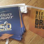 bud light superbowl 50 pennants-20'-$12