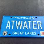 atwater brewery license plate sign-12x8-$30