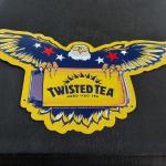 twisted tea eagle tin-17x10-$20